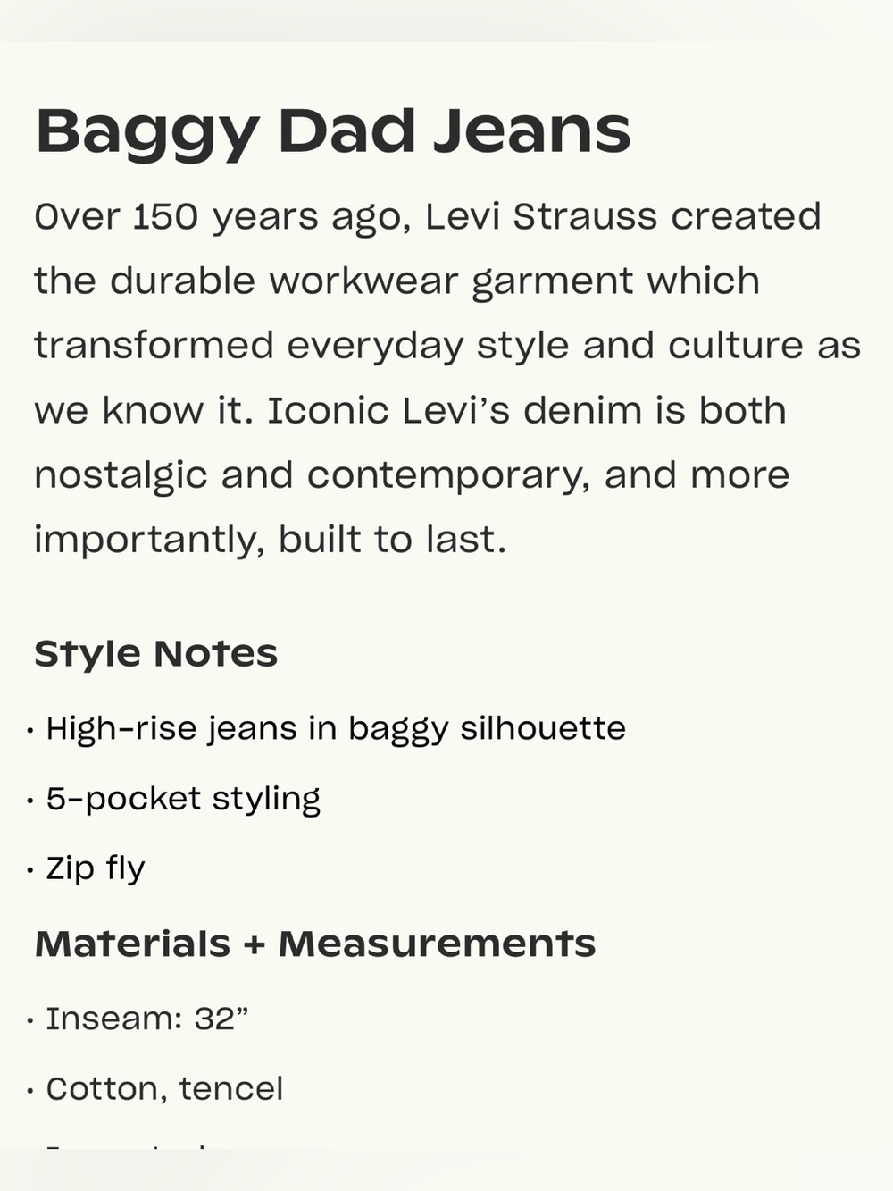 Levi's baggy dad High-Rise Ankle Wide-Leg Jeans - Picture 5 of 11